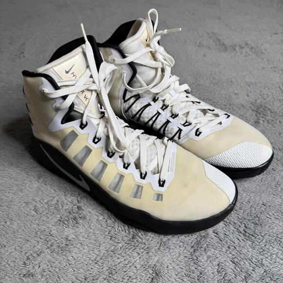 Nike Zoom Hyperdunk Basketball Hi Top Shoes Mens 12.5 white/black EUC Lace Up - Picture 1 of 8